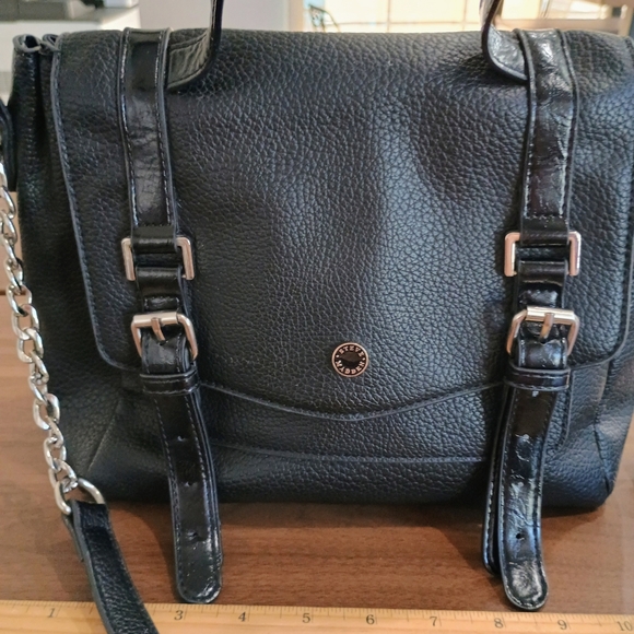 Steve Madden Black Shoulder Bag with Silver Accents - Picture 5 of 11